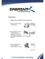 Preview for 2 page of Sabrent TV-PC85 User Manual