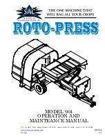 Preview for 1 page of SAC ROTO-PRESS 904 Operation And Maintenance Manual