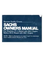 Preview for 1 page of Sachs Westlake P-1 Owner'S Manual