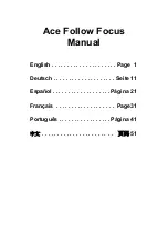 Preview for 3 page of Sachtler Ace Follow Focus Manual