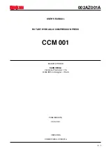 Предварительный просмотр 3 страницы Sacmi CCM001 User Manual