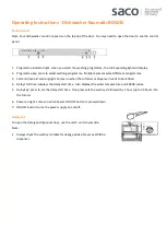 saco Baumatic BDW45 Operating Instructions предпросмотр