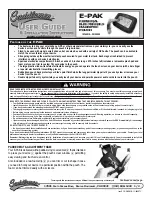 Saddlemen E-PAK User'S Manual & Installation Instructions preview