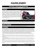 Saddlemen Metric Cruiser Seats User Manual preview