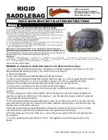 Preview for 1 page of Saddlemen RIGID SADDLEBAG Installation Instructions