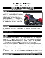 Saddlemen T06-09-0291RS User'S Manual & Installation Instructions preview