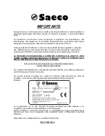 Предварительный просмотр 3 страницы Saeco AROMA COMPACT SE Instruction And Maintenance Manual