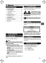 Preview for 33 page of Saeco Aulika SUP040R Installation And Operating Instructions Manual