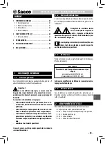 Preview for 61 page of Saeco Aulika SUP040R Installation And Operating Instructions Manual