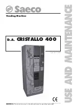 Saeco D.A. CRISTALLO 400 Use And Maintenance preview