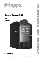 Предварительный просмотр 1 страницы Saeco ESPRESSO SG200E Operation And Maintenance Manual