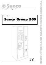Saeco Group 500 Instruction And Maintenance Manual preview