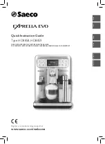 Предварительный просмотр 1 страницы Saeco HD8858 Exprelia EVO Quick Instruction Manual