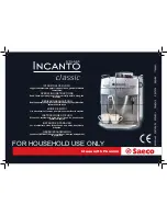 Saeco INCANTO CLASSIC S-CLASS Operating Instructions Manual предпросмотр