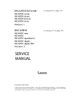 Saeco Incanto Classic Service Manual предпросмотр