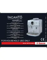 Saeco Incanto Rondo Plus Operating Instructions Manual предпросмотр