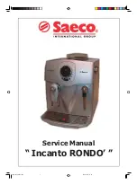 Saeco Incanto Rondo Service Manual предпросмотр