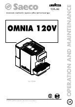 Saeco Lavazza Omnia 120V Operation And Maintenance предпросмотр