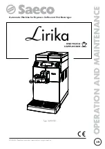 Saeco Lirika SUP041EU Instructions Manual предпросмотр