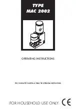 Saeco MAC 2002 Operating Instructions Manual preview