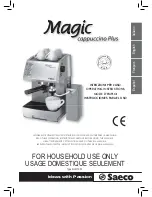 Saeco Magic Cappuccino Plus Sin017XNI Operating Instructions Manual предпросмотр