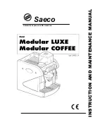 Предварительный просмотр 1 страницы Saeco Modular Coffee Instruction And Maintenance Manual