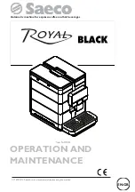 Предварительный просмотр 1 страницы Saeco Royal BLACK Operation And Maintenance Manual