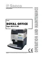 Предварительный просмотр 1 страницы Saeco ROYAL OFFICE Operation And Maintenance