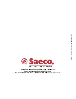 Preview for 20 page of Saeco SUP021YTDR Operating Instructions Manual