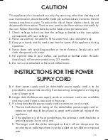 Preview for 3 page of Saeco SYNTIA HD8836 Operating Instructions Manual