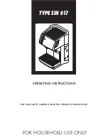 Предварительный просмотр 1 страницы Saeco TYPE SIN 017 Operating Instructions Manual