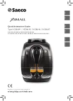 Saeco XSMALL HD8644 Quick Instruction Manual предпросмотр