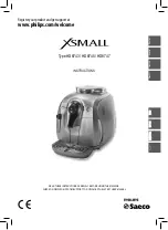 Saeco Xsmall HD8745 Instructions Manual preview