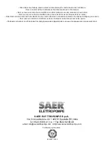 Предварительный просмотр 8 страницы SAER Elettropompe M-INOX Series Use And Maintenance Manual