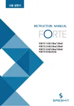 SAESHIN FORTE 100 Instruction Manual предпросмотр