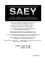 Saey 92 TR Instructions For The Installation, Maintenance And Use preview