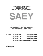 Saey SORDO 80 Flatline Operating Instructions Manual preview
