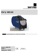 Preview for 129 page of Saf-Fro DVU W500 Instruction For Operation And Maintenance