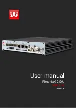 SAF Phoenix G2 IDU User Manual preview