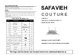 SAFAVIEH COUTURE Jaiden SFV4754-K Quick Start Manual предпросмотр