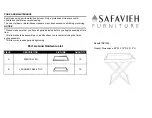 Предварительный просмотр 1 страницы Safavieh Furniture Abba TRB1002B Manual