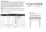 Preview for 1 page of Safavieh Furniture Abigail AMH6520 Manual