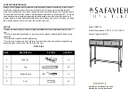 Safavieh Furniture Aliyah CNS5729 Quick Start Manual предпросмотр