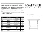 Предварительный просмотр 1 страницы Safavieh Furniture AMH1506A Manual