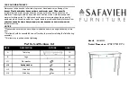 Safavieh Furniture AMH4000A Manual предпросмотр