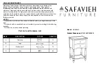 Предварительный просмотр 1 страницы Safavieh Furniture AMH4044A Assembly Instructions