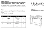 Safavieh Furniture AMH5710 Quick Start Manual предпросмотр