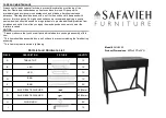 Safavieh Furniture AMH6509 Quick Start Manual предпросмотр