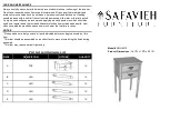 Safavieh Furniture AMH6575 Quick Start Manual предпросмотр