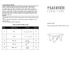 Предварительный просмотр 1 страницы Safavieh Furniture Amos FOX4265 Manual